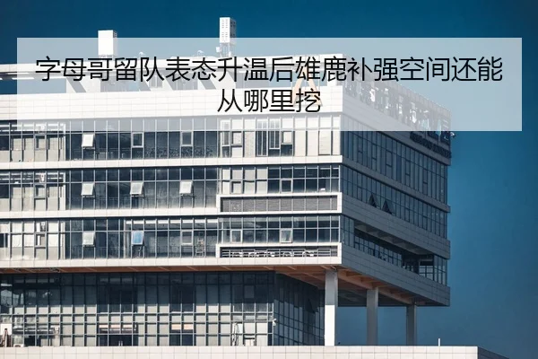 字母哥留队表态升温后雄鹿补强空间还能从哪里挖